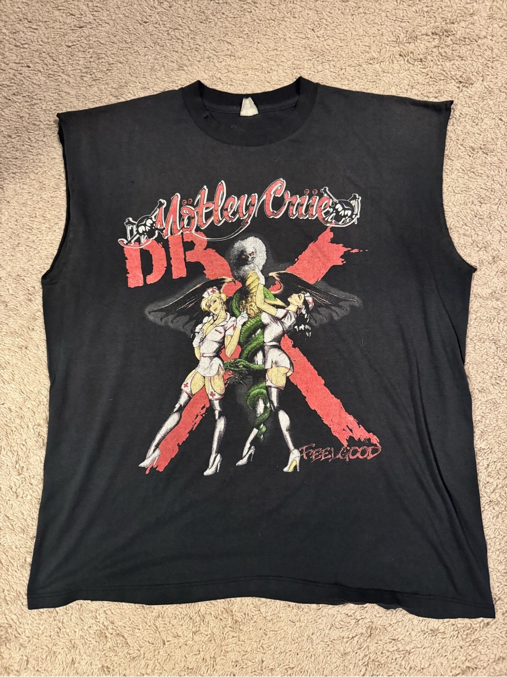 Vintage Motley Crüe 1989 Dr. Feelgood tour concert tee